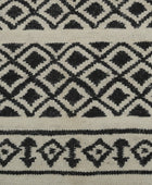 BLACK AND WHITE NOMADIC HAND WOVEN DHURRIE