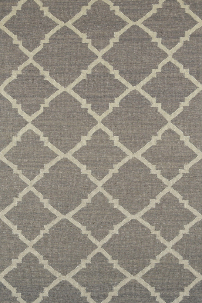 GREY MOROCCAN HAND WOVEN DHURRIE