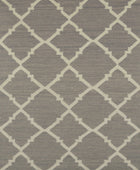 GREY MOROCCAN HAND WOVEN DHURRIE