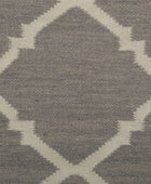 GREY MOROCCAN HAND WOVEN DHURRIE