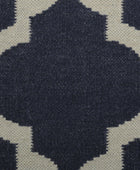 BLUE MOROCCAN HAND WOVEN DHURRIE