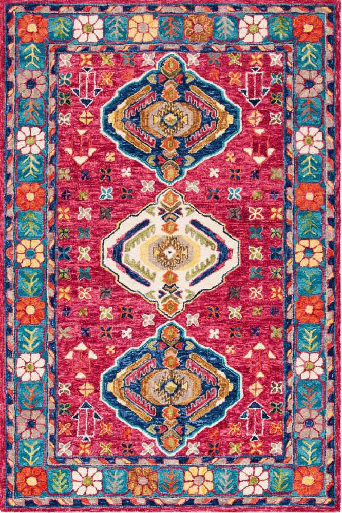 MULTICOLOR PINK TRADITIONAL HAND TUFTED CARPET - Imperial Knots