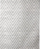 IVORY AND BLACK CHEVRON KILIM HAND WOVEN DHURRIE