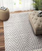 IVORY AND BLACK CHEVRON KILIM HAND WOVEN DHURRIE