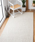 GREY AND IVORY KILIM HAND WOVEN DHURRIE