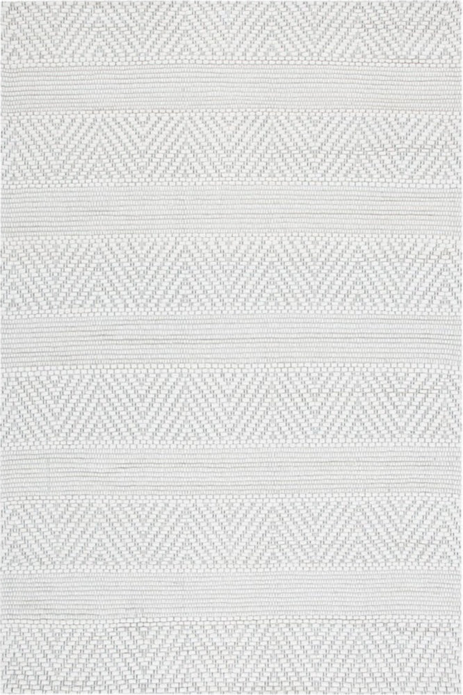 GREY AND IVORY KILIM HAND WOVEN DHURRIE