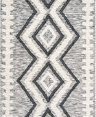 IVORY AND BLACK KILIM HAND WOVEN DHURRIE