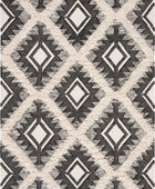 IVORY AND BLACK KILIM HAND WOVEN DHURRIE