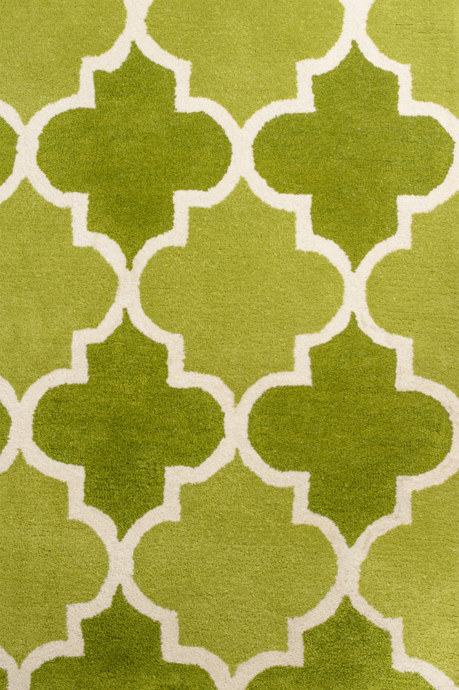 GREEN MOROCCAN HAND TUFTED CARPET