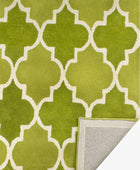 GREEN MOROCCAN HAND TUFTED CARPET