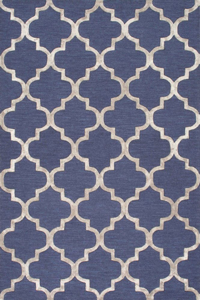 BLUE MOROCCAN HAND TUFTED CARPET