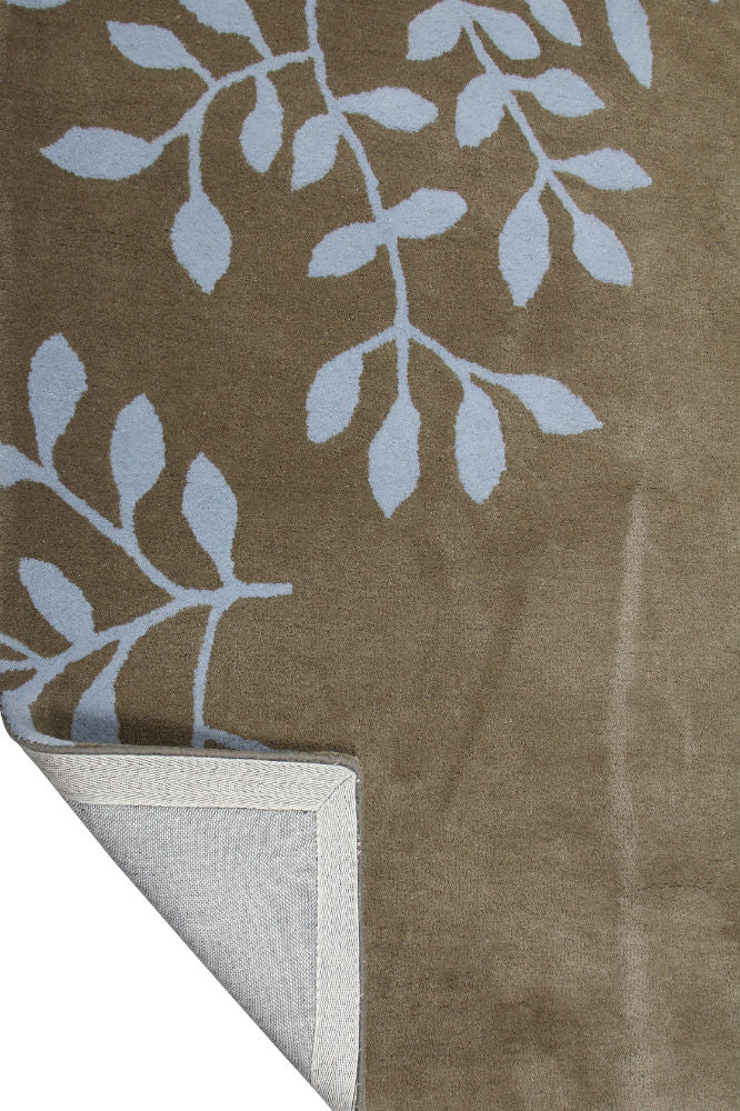 BEIGE GREY EMBOSSED HAND TUFTED CARPET