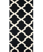 BLACK AND WHITE MOROCCAN HAND TUFTED RUNNER CARPET