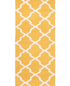 YELLOW AND IVORY MOROCCAN HAND TUFTED RUNNER CARPET