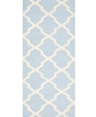 BLUE AND WHITE MOROCCAN HAND TUFTED RUNNER CARPET