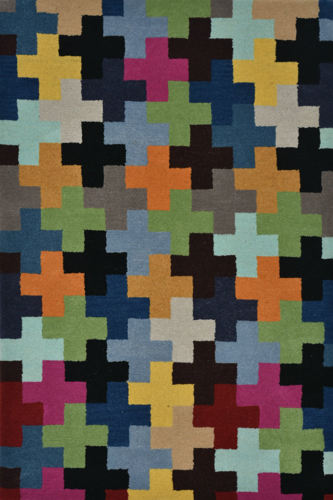 MULTICOLOR PIXEL HAND TUFTED CARPET