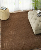 BROWN EMBOSSED HAND TUFTED CARPET