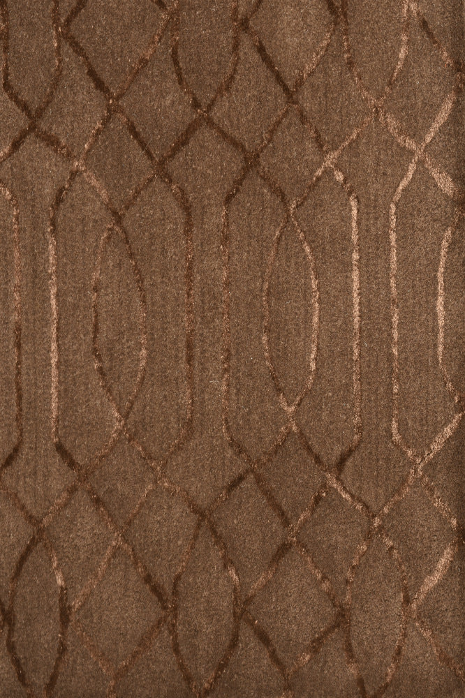 BROWN EMBOSSED HAND TUFTED CARPET