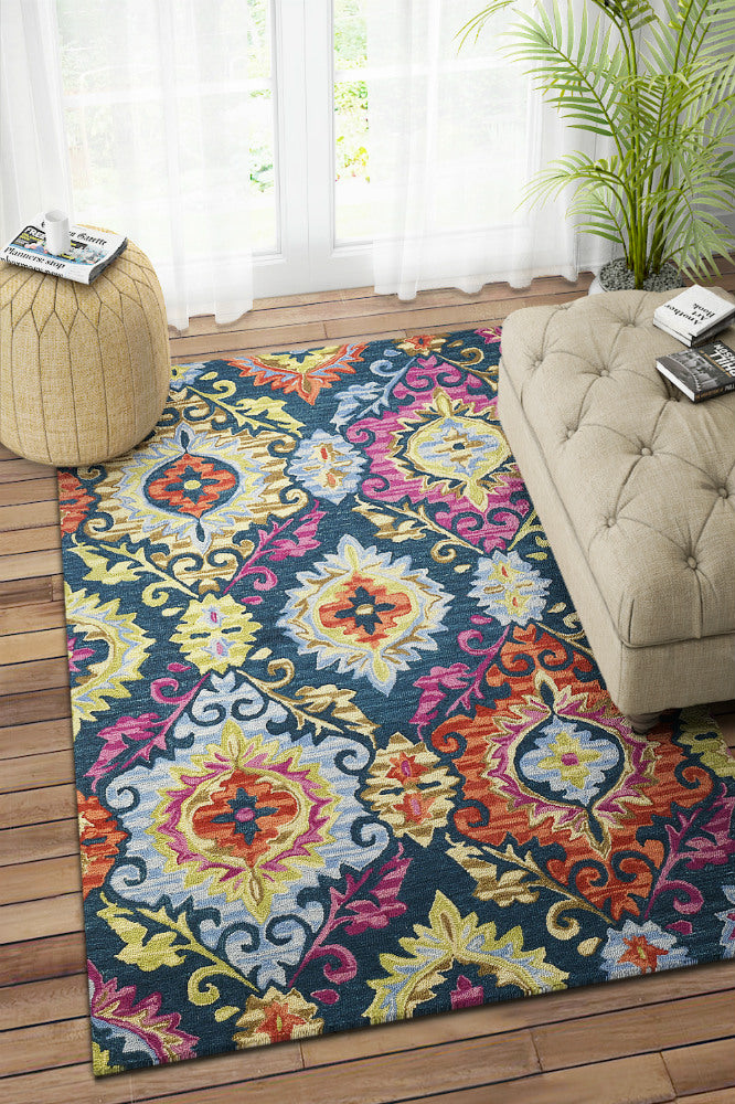 MULTICOLOR SUZANI HAND TUFTED CARPET