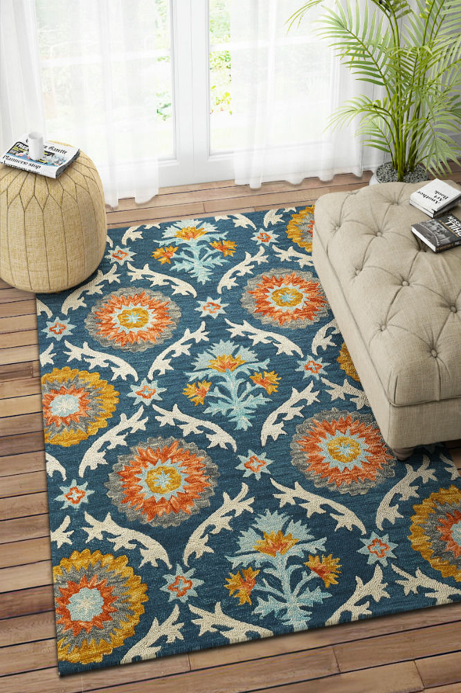 MULTICOLOR FLORAL HAND TUFTED CARPET