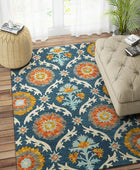 MULTICOLOR FLORAL HAND TUFTED CARPET