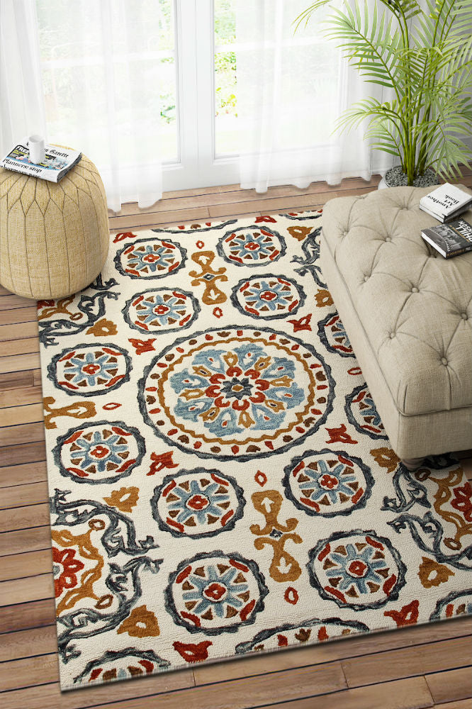 MULTICOLOR SUZANI HAND TUFTED CARPET