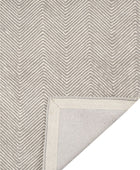 GREY CHEVRON HAND TUFTED CARPET