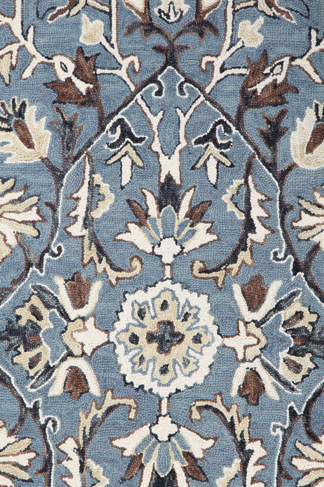 BLUE SUZANI HAND TUFTED CARPET