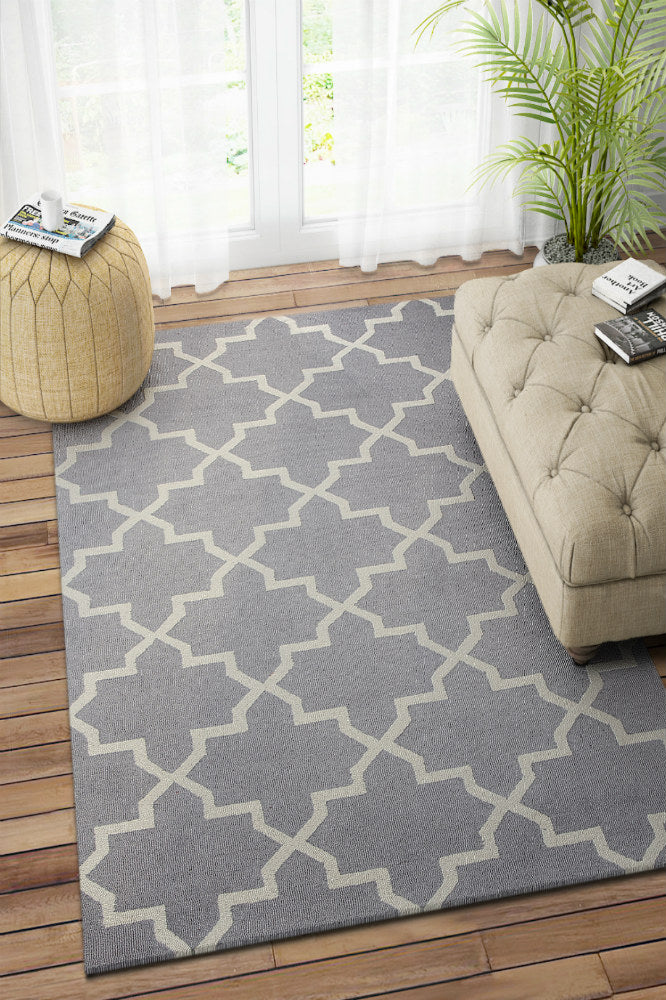 GREY MOROCCAN HAND TUFTED CARPET