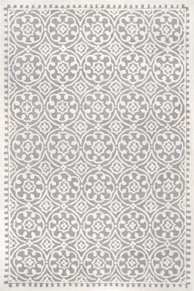 IVORY AND GREY TRADITIONAL HAND TUFTED CARPET - Imperial Knots