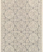 IVORY AND GREY TRADITIONAL HAND TUFTED CARPET