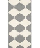 GREY IVORY MOROCCAN HAND TUFTED RUNNER CARPET