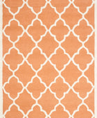 ORANGE AND IVORY MOROCCAN HAND TUFTED CARPET