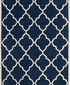 BLUE AND IVORY MOROCCAN HAND TUFTED CARPET