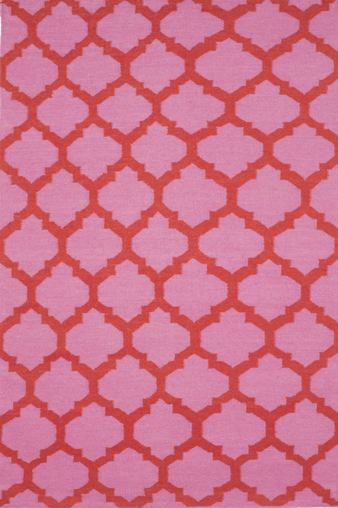 PINK MOROCCAN HAND WOVEN DHURRIE