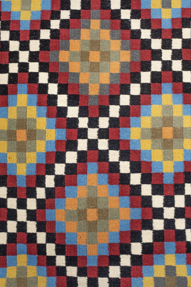 MULTICOLOR PIXEL KILIM HAND WOVEN DHURRIE