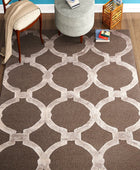 BROWN LINKS HAND TUFTED CARPET - Imperial Knots