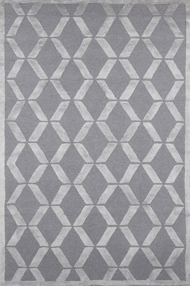 GREY TRELLIS HAND TUFTED CARPET - Imperial Knots