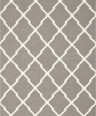 GREY AND WHITE MOROCCAN HAND WOVEN DHURRIE