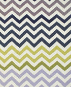 MULTICOLOR CHEVRON HAND WOVEN DHURRIE - Imperial Knots