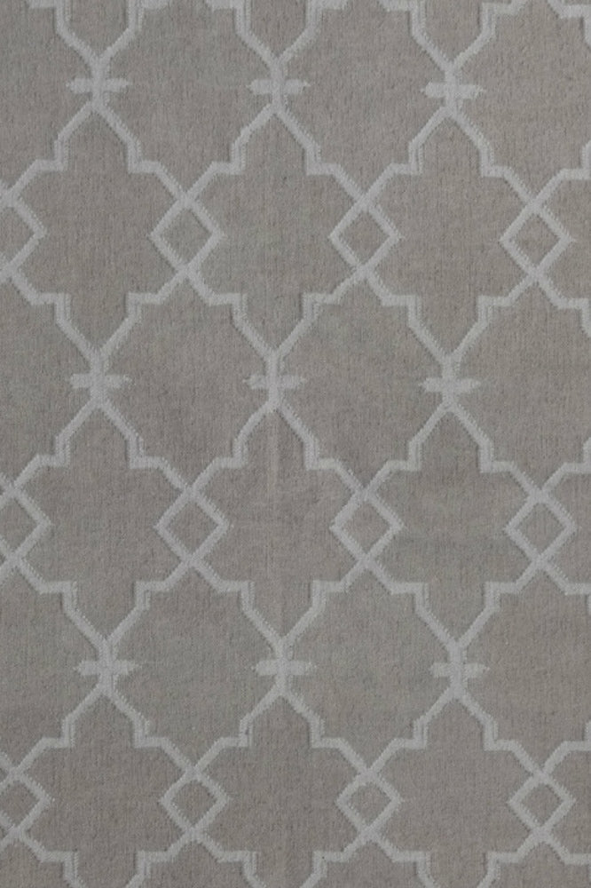 GREY MOROCCAN HAND WOVEN DHURRIE