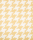 YELLOW HOUNDSTOOTH HAND WOVEN DHURRIE - Imperial Knots