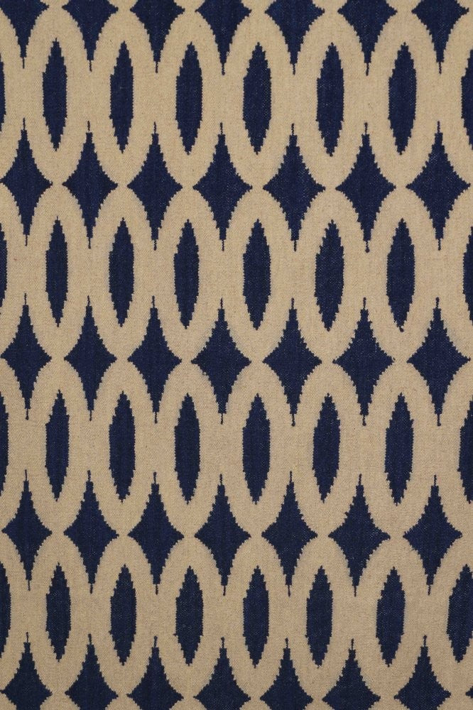 BLUE LINKS HAND WOVEN DHURRIE - Imperial Knots