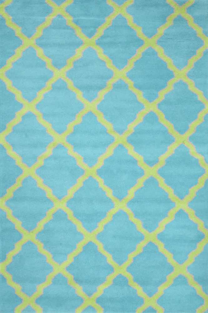 BLUE MOROCCAN HAND TUFTED CARPET