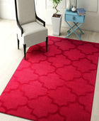 RED MOROCCAN HAND TUFTED CARPET - Imperial Knots