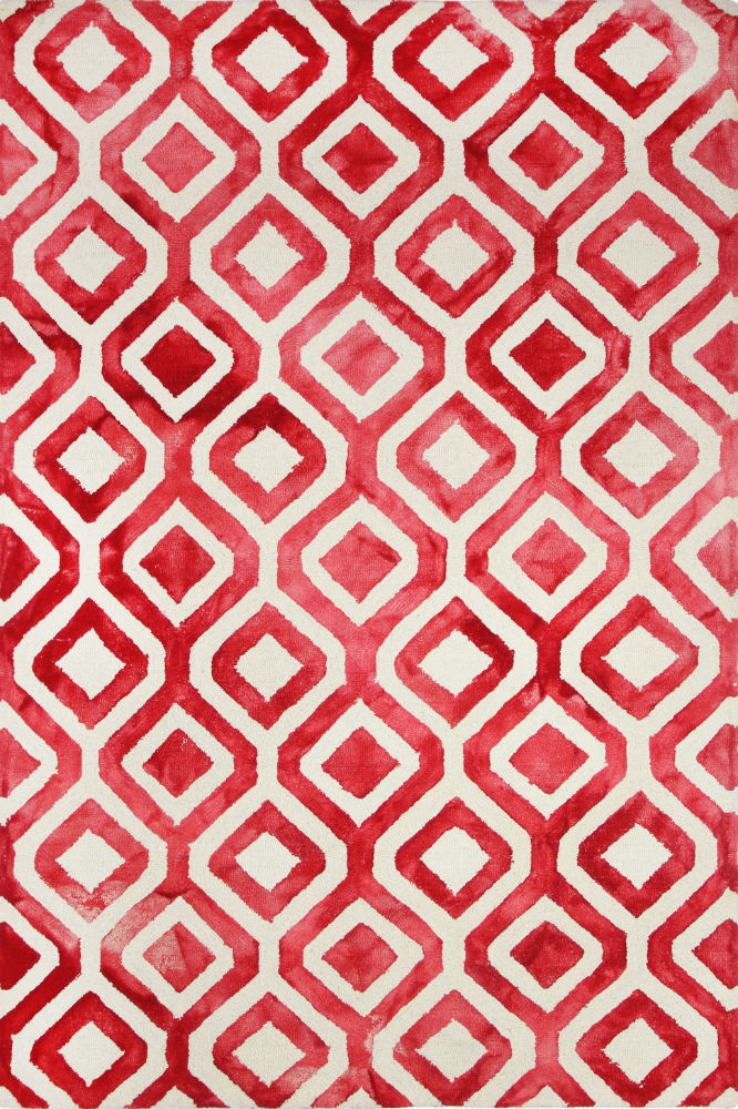 RED DIP DYED HAND TUFTED CARPET