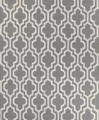 GREY IVORY MOROCCAN HAND WOVEN DHURRIE - Imperial Knots