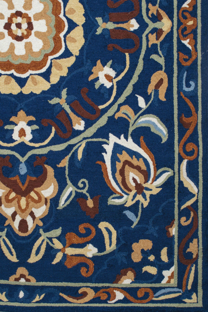 BLUE SUZANI HAND TUFTED CARPET