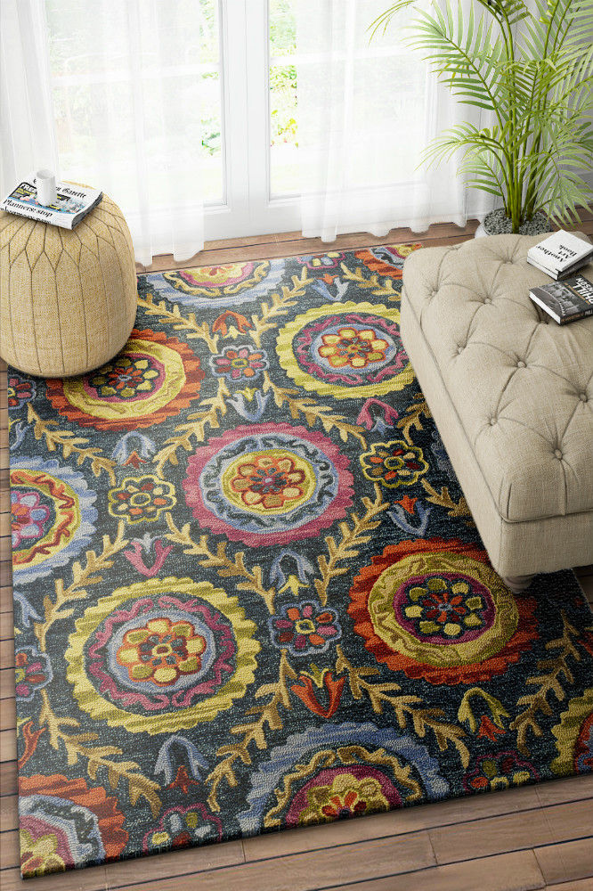 MULTICOLOR SUZANI HAND TUFTED CARPET