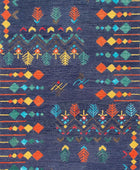 BLUE MULTICOLOR GEOMETRIC HAND TUFTED CARPET